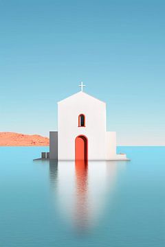 Church in Greek island by haroulita