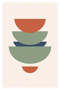 Minimalistische gestapelte Halbkreise von irgian firmansyah