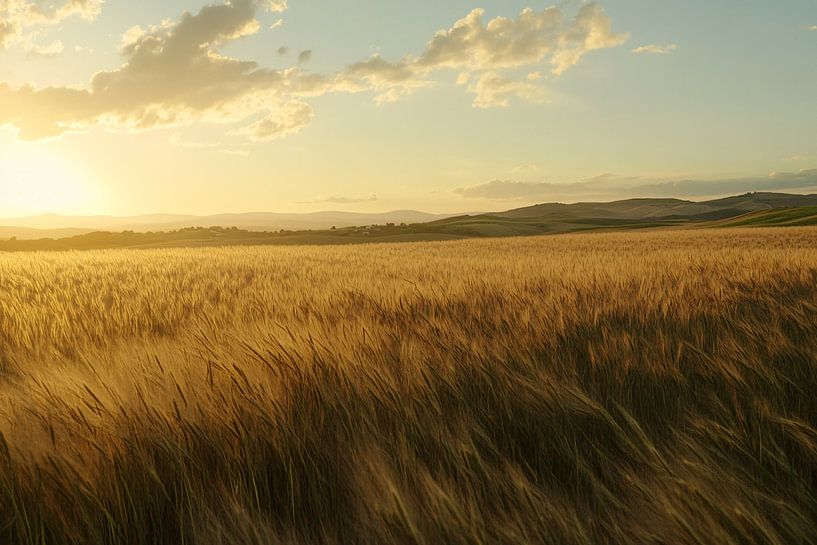 Golden lawns at sunset by Imperial Art House