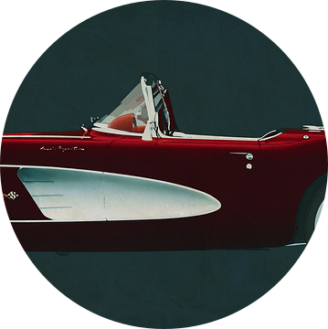 Chevrolet Corvette C1 gebouwd in 1960 in profiel
