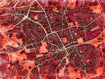 Karte von Gelsenkirchen im stil 'Amber Autumn' von Maporia
