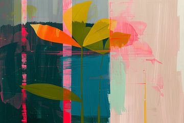 Colourful botanical abstract