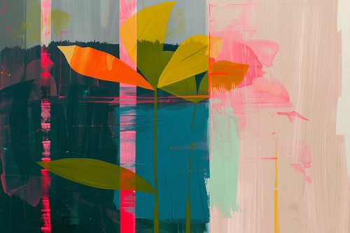 Bunte botanische abstrakte