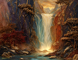 Gilded Romantics – The Whispering Waterfall by Johannas Art Creations