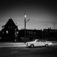Oldtimer in the night, Antwerp, Belgium