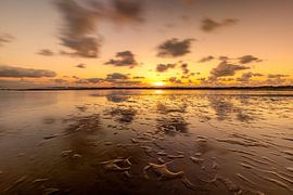 coucher de soleil plage verte Terschelling sur Michael Brand