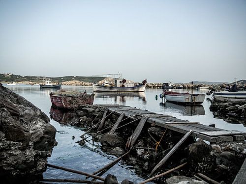 Boten in Metoni, Griekenland