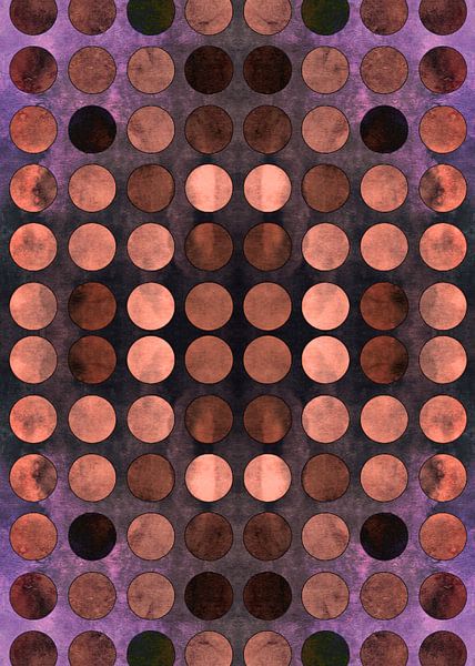 MELANGE of Blue-Coral-Rust no2b von Pia Schneider