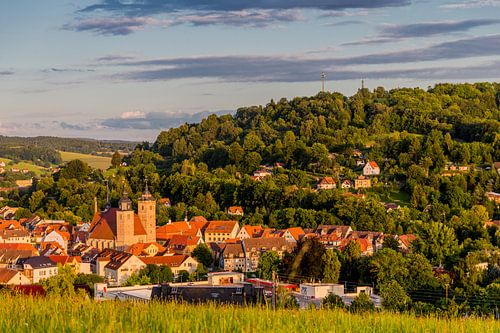 Prachtige avondsfeer over het vakwerkstadje Schmalkalden