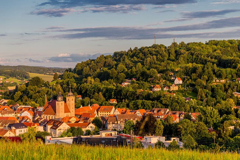 Beautiful evening atmosphere over the half-timbered town of Schmalkalden by Oliver Hlavaty