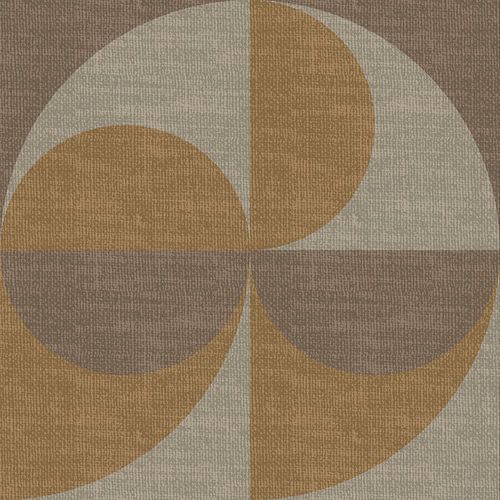 Moderne abstracte retro geometrische vormen in aardetinten: beige, bruin, donkergeel