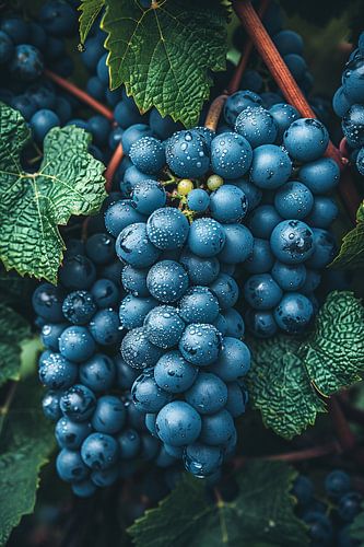 Close-up van Dauwdruppels op Druiven