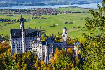 Schloss Neuschwanstein im Herbst von Walter G. Allgöwer