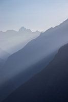 Vroeg ochtendlicht, Aostavallei, Italië