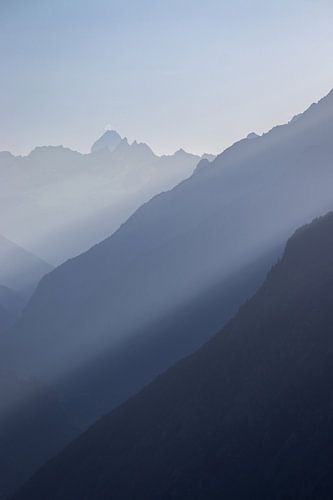 Vroeg ochtendlicht, Aostavallei, Italië