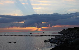 zonsondergang in zweden