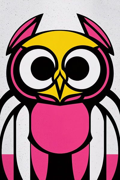 Modern colourful owl illustration by Imperial Art House