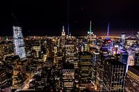 New York City skyline evening view from Top of the Rock