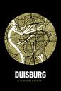 Duisburg – City Map Design Stadtplan Karte (Grunge) von ViaMapia Miniaturansicht