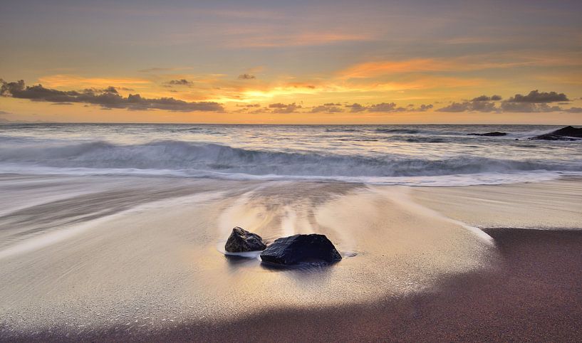 Sonnenuntergangsstrand Fuerteventura Spanien von John Leeninga