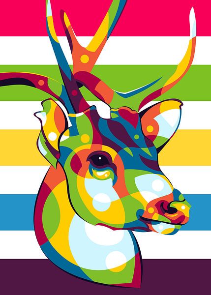 Wildporträt im Pop-Art-Stil von Lintang Wicaksono