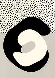 Skandinavien Schwarz Weiß Abstrakt von Mad Dog Art