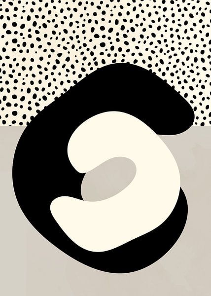 Scandinavia Black White Abstract by Mad Dog Art