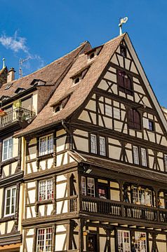 facade half-timbered house in the tanner quarter old town France Strasbourg by Dieter Walther