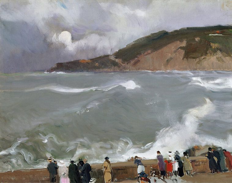 Breakwater, San Sebastian, Joaquín Sorolla y Bastida by Masterful Masters