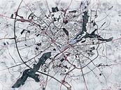 Kaart van Saint-Quentin in de stijl 'White Winter' van Maporia thumbnail
