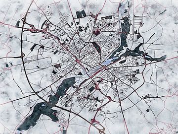 Kaart van Saint-Quentin in de stijl 'White Winter' van Maporia