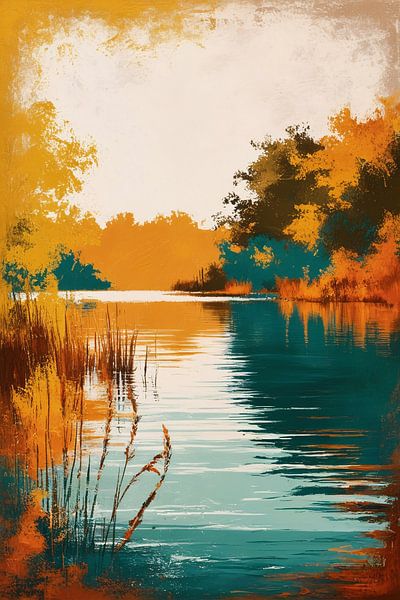 Colourful lake and nature scene by Imperial Art House