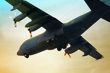 Lockheed C-130 Landung