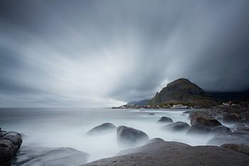 Regendag op de Lofoten Noorwegen