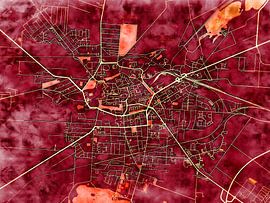 Map of Halberstadt with the style 'Amber Autumn' by Maporia