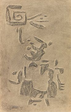 Willi Baumeister - Relieffiguren mit Spirale (1949)