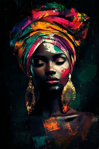 Portrait artistique avec couleur et style sur Poster Art Shop