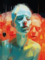 Multipliciteit van de Geest - Abstract Emotioneel Portret Muurkunst
