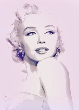 Marilyn Monroe in Pastel van Brian Morgan