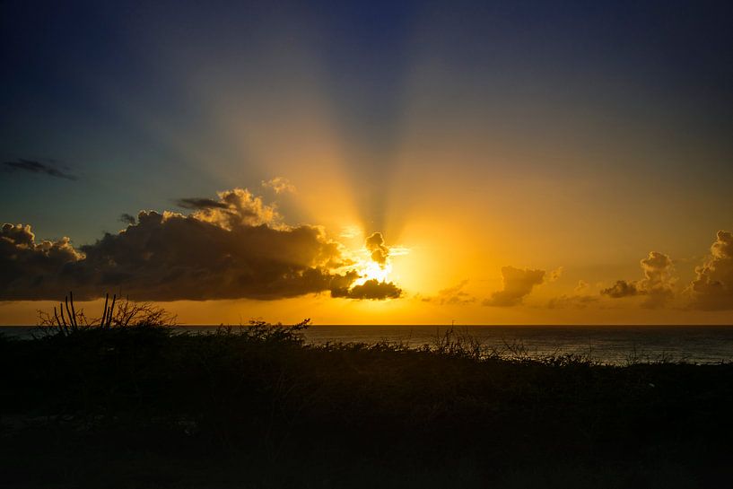 Zonsondergang op Aruba van René Rietbroek