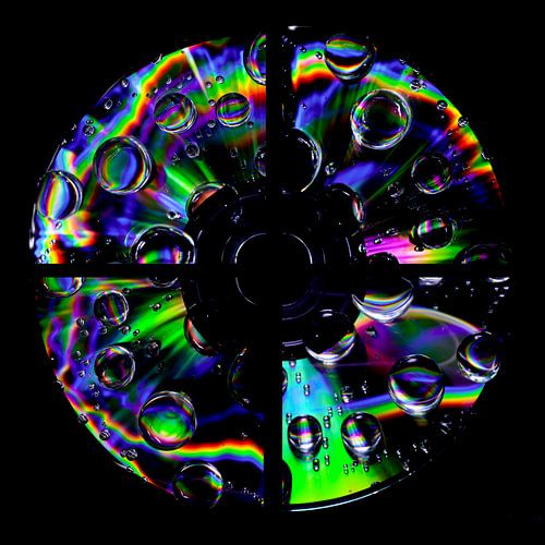 Music CD with rainbow drops