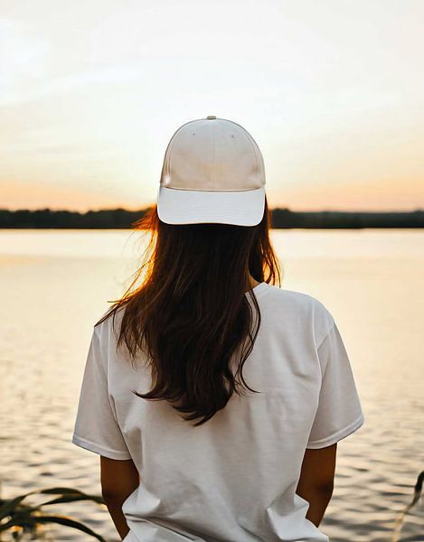 Woman by the lake by fernlichtsicht