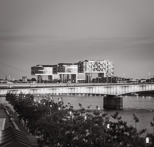 Kraangebouwen in de Rheinau haven in Keulen