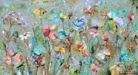 Wild flower field van Atelier Paint-Ing thumbnail