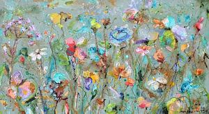 Wild flower field van Atelier Paint-Ing