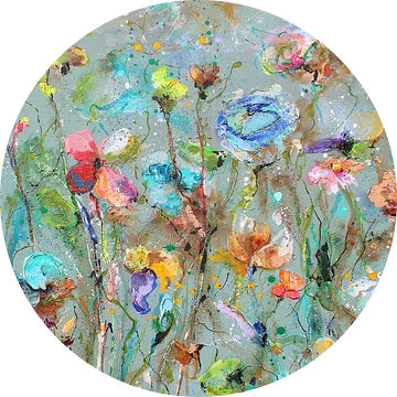 Wild flower field van Atelier Paint-Ing