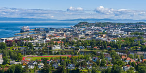 Panorama van Trondheim, Trondelag, Noorwegen