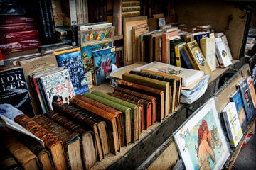 Parijs, kiosk met oude boeken en prints van Blond Beeld