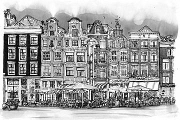 Nieuwmarkt De Wallen Amsterdam Nederland van Hendrik-Jan Kornelis