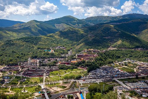 De tempels van Wutai Shan in China